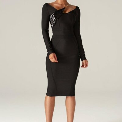 Women Alieva Dresses | Diana Bandage Dress (Black)