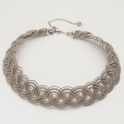 Women Alieva  | Lova Handmade Wicker Necklace (Silver)